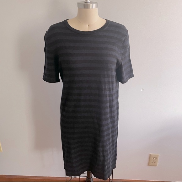 Michael Michael Kors Navy and Black Striped Dress- Size Medium- NWT - Picture 1 of 8